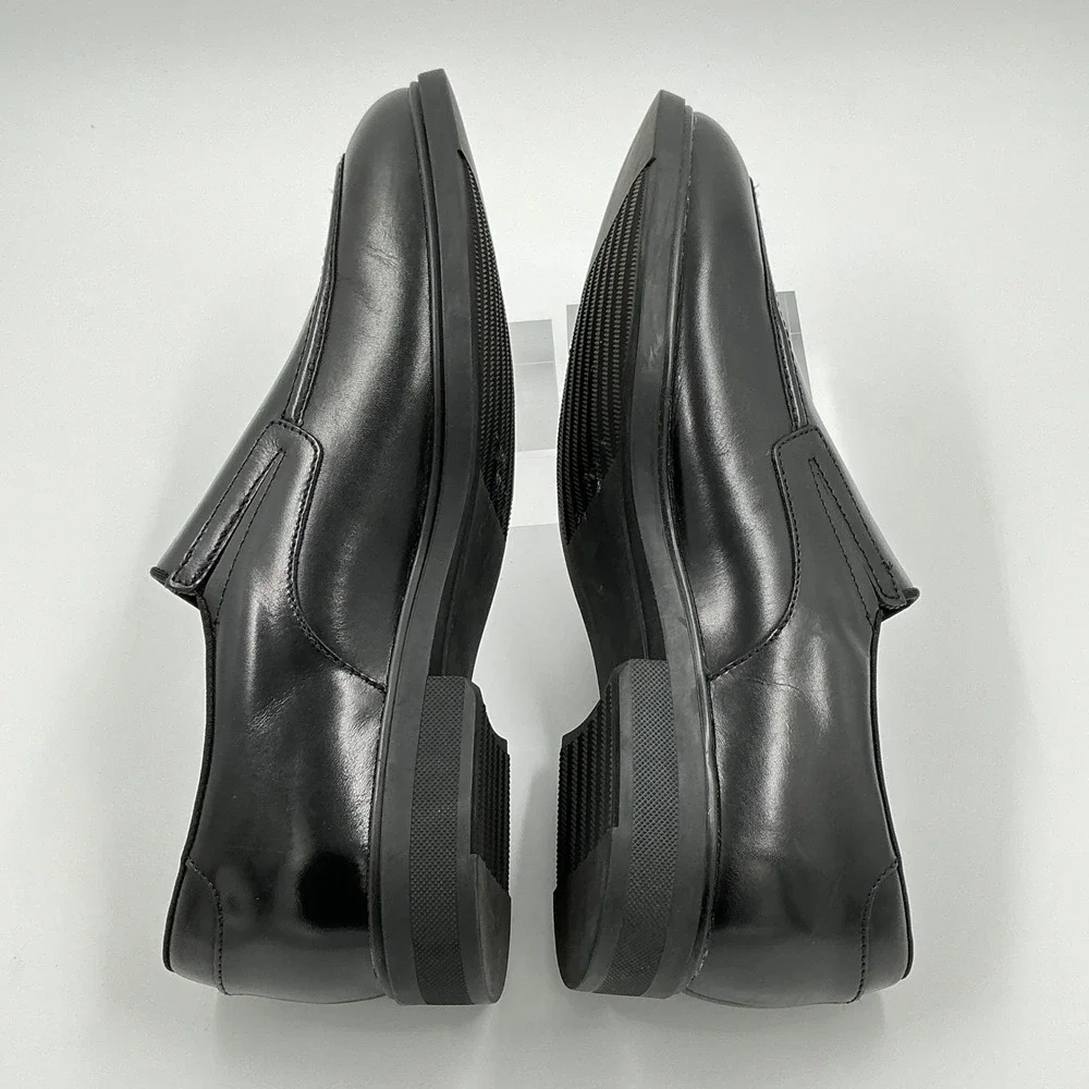 Nordstrom Rack Mens Size 13 Slip On Loafer Black Leather Ortholite NEW MSRP $60